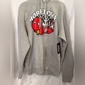 Massive Action – Gray More Love Graphic Hoodie – XL – NWT